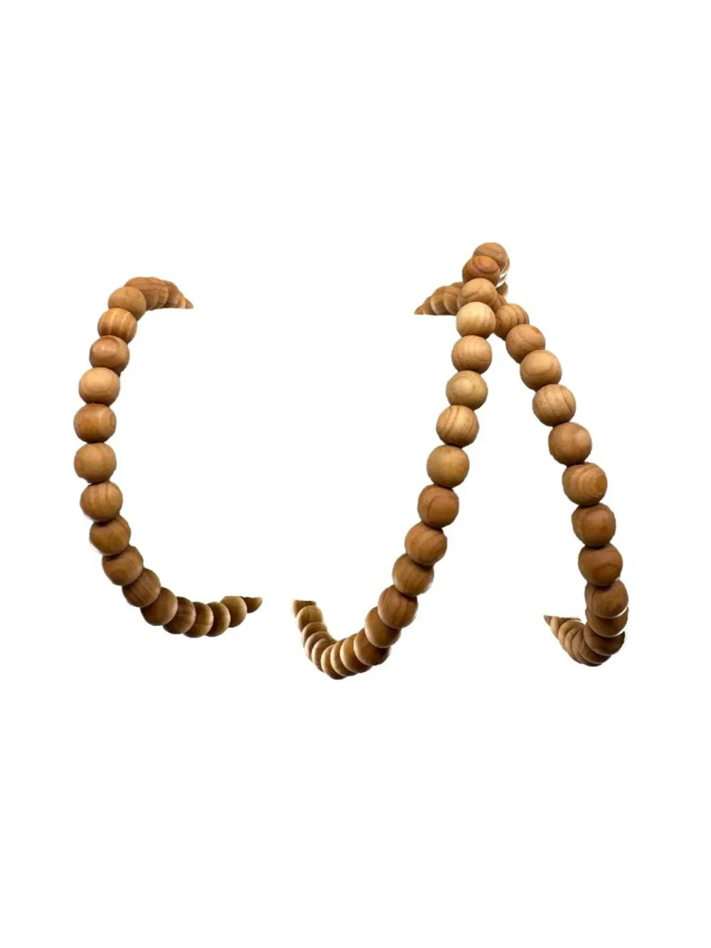 Natural Cypress Wood 108 Mala Beads 6mm Prayer Necklace Bracelet 10.5g